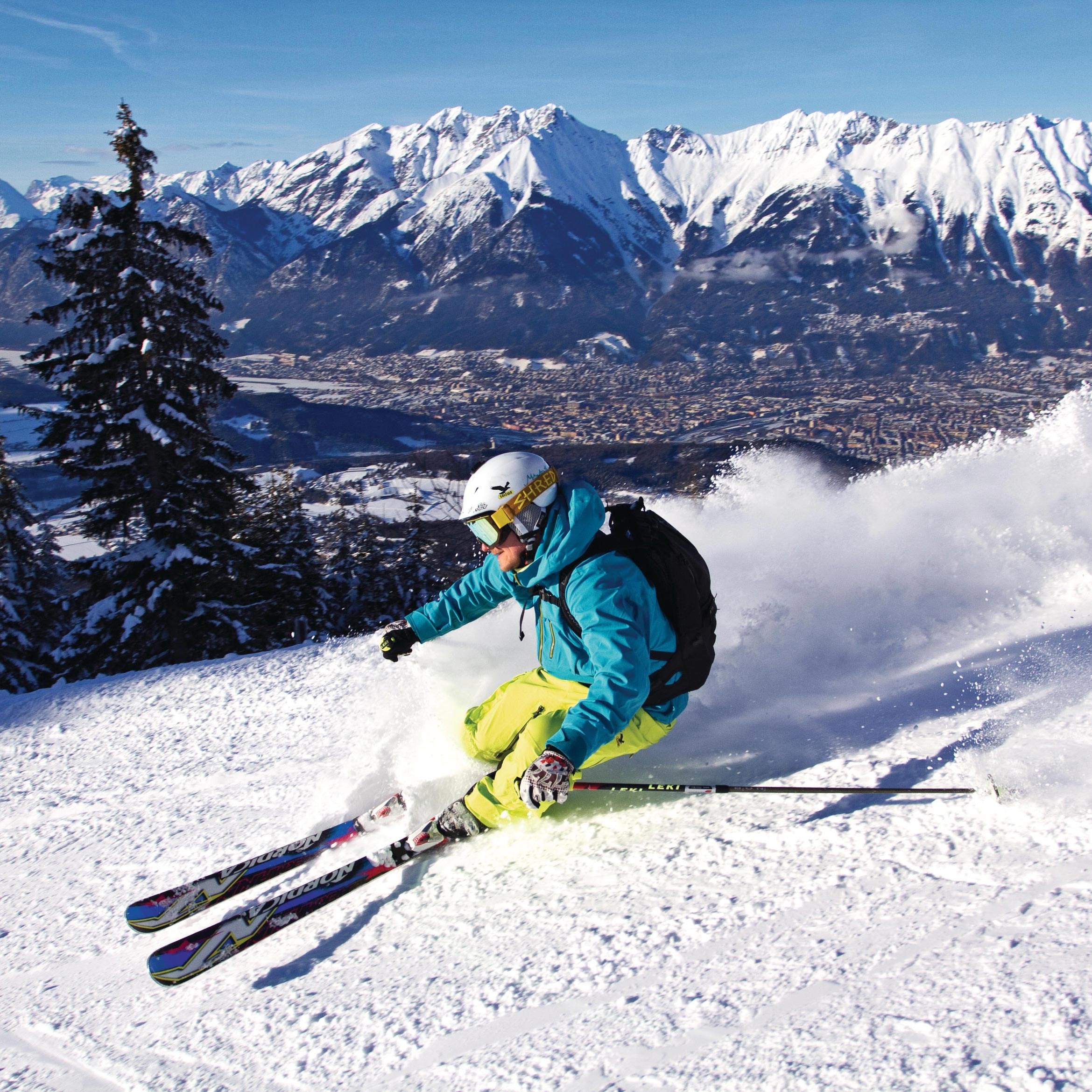 Skiing in Innsbruck living at the Absteige