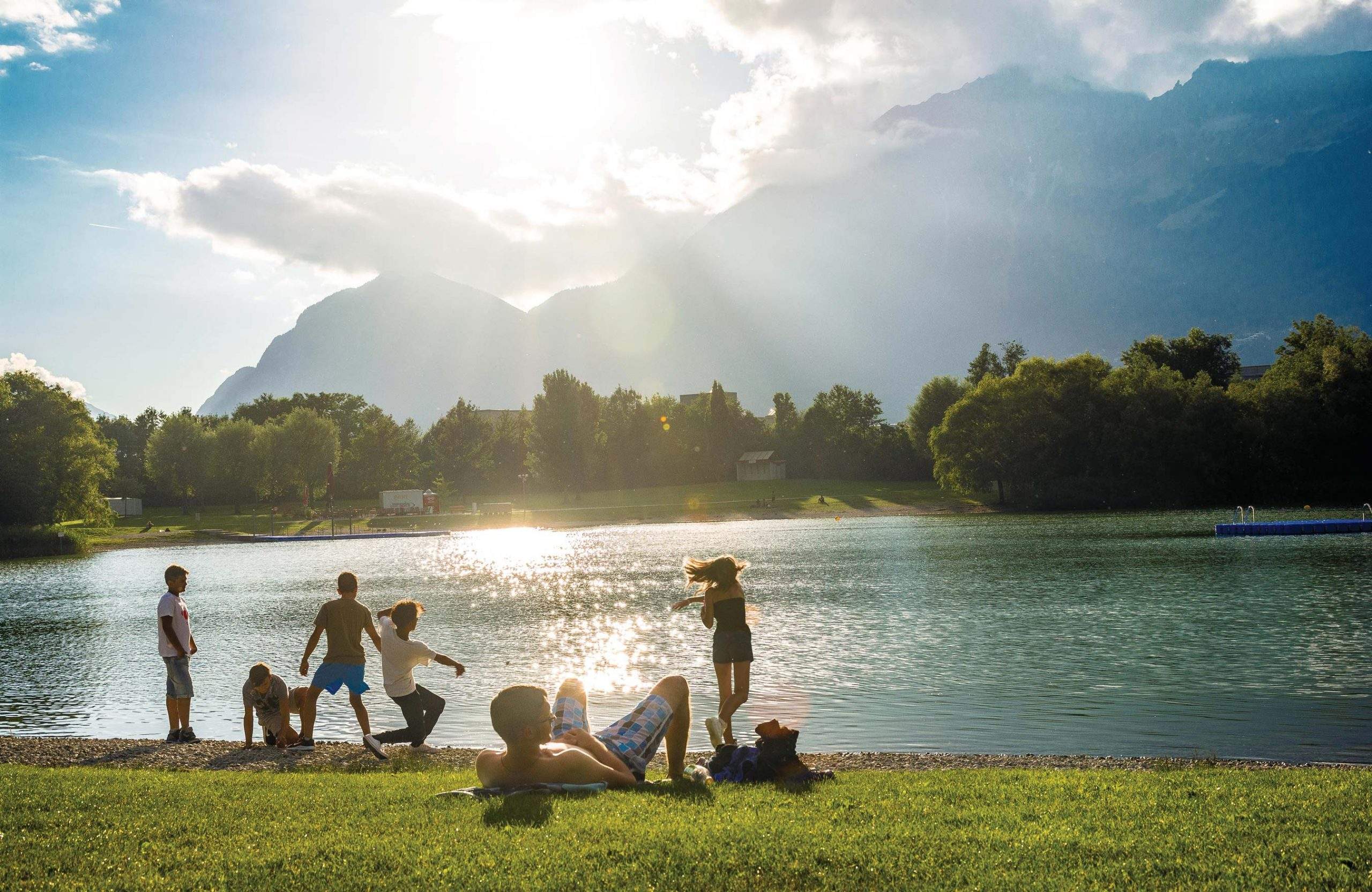 Schwimmen Innsbruck Sommer Tirol, Baggersee