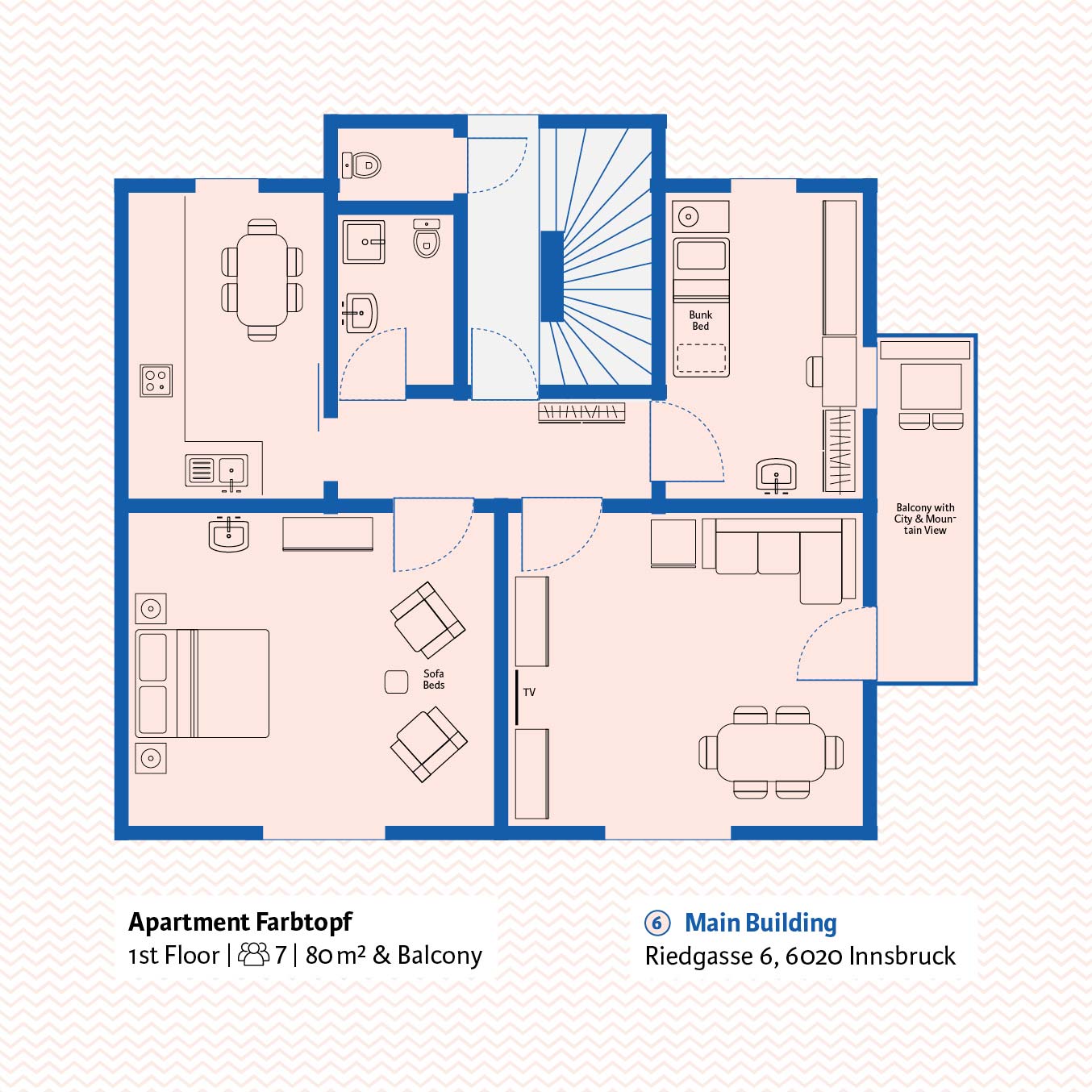 Grundriss Ferienapartment Innsbruck